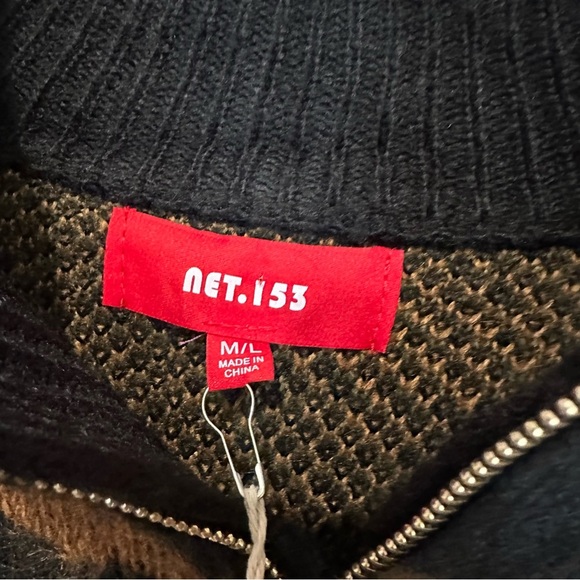 **NWT** Net.153 Camouflage Zip-Up Sweater - Picture 7 of 11